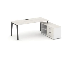 Стол письменный с греденцией правой на А-образном каркасе 1780x1480x750 Style Project Direct images