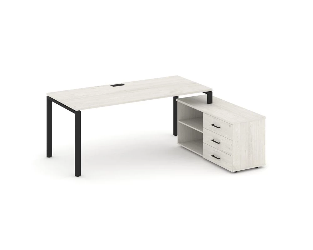 Стол письменный с греденцией правой на П-образном каркасе 1980x1580x750 Стайл Проджект Директ / Style Project Direct