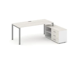 Стол письменный с греденцией правой на П-образном каркасе 1980x1580x750 Стайл Проджект Директ / Style Project Direct images