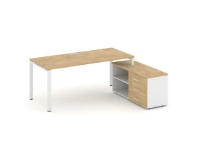 Стол письменный с греденцией правой на П-образном каркасе 1980x1580x750 Стайл Проджект Директ / Style Project Direct images