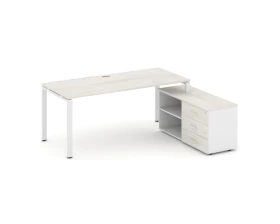 Стол письменный с греденцией правой на П-образном каркасе 1980x1580x750 Стайл Проджект Директ / Style Project Direct images