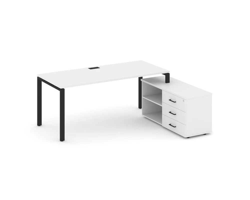 Стол письменный с греденцией правой на П-образном каркасе 1980x1580x750 Стайл Проджект Директ / Style Project Direct