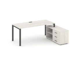 Стол письменный с греденцией правой на П-образном каркасе 1980x1580x750 Стайл Проджект Директ / Style Project Direct images