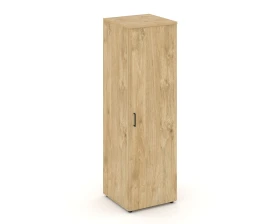 Гардероб узкий глубокий с полкой и штангой-трубой овальной 600x600x1982 зад. стенка HDF Стайл Проджект / Style Project images