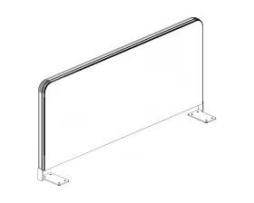 Экран боковой Ткань+AL кант 600х28х497 Style Project images