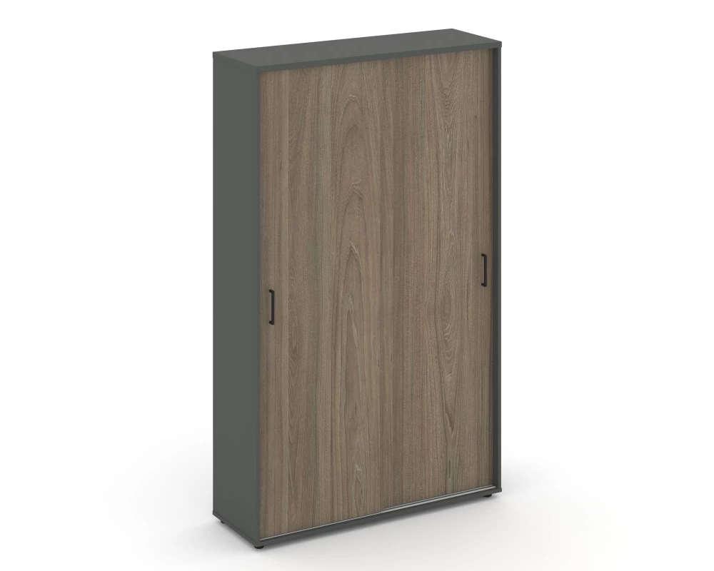 Шкаф-купе с полками в 2-х секциях 1200x400x1982 зад. стенка HDF Style Project