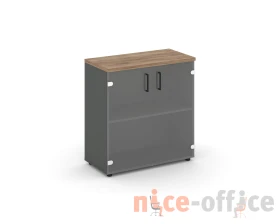 Шкаф низкий широкий прозр. стекло 796x400x833 Стайл Проджект / Style Project images