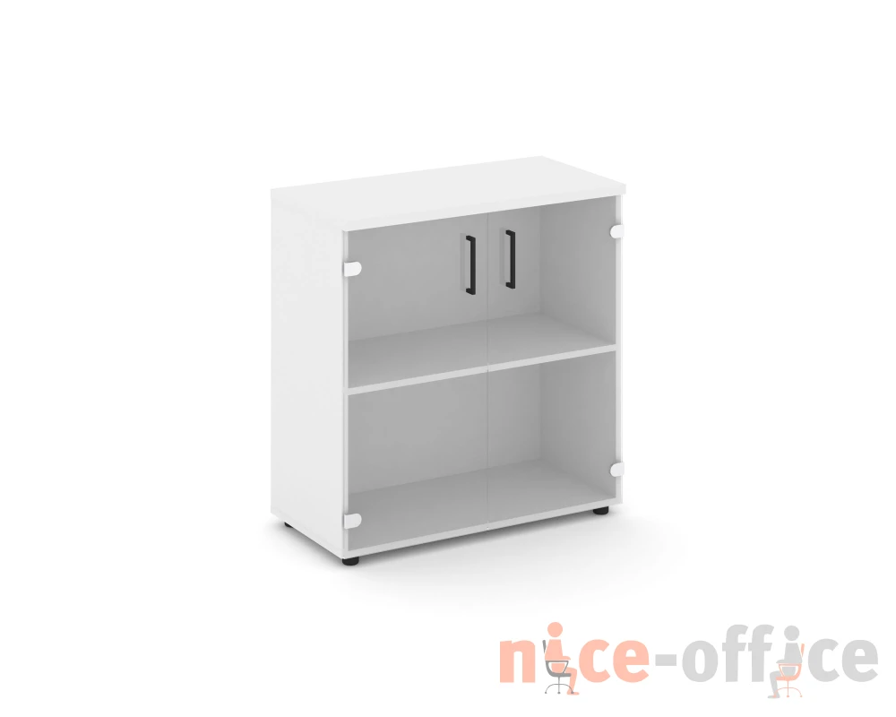 Шкаф низкий широкий прозр. стекло 796x400x833 Стайл Проджект / Style Project