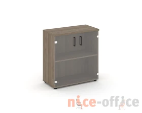 Шкаф низкий широкий прозр. стекло 796x400x833 Стайл Проджект / Style Project images