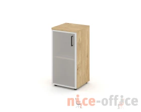 Шкаф низкий узкий левый мат. стекло 400x400x833 Стайл Проджект / Style Project images