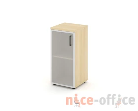 Шкаф низкий узкий левый мат. стекло 400x400x833 Стайл Проджект / Style Project images