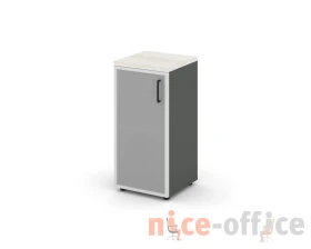 Шкаф низкий узкий левый мат. стекло 400x400x833 Стайл Проджект / Style Project images