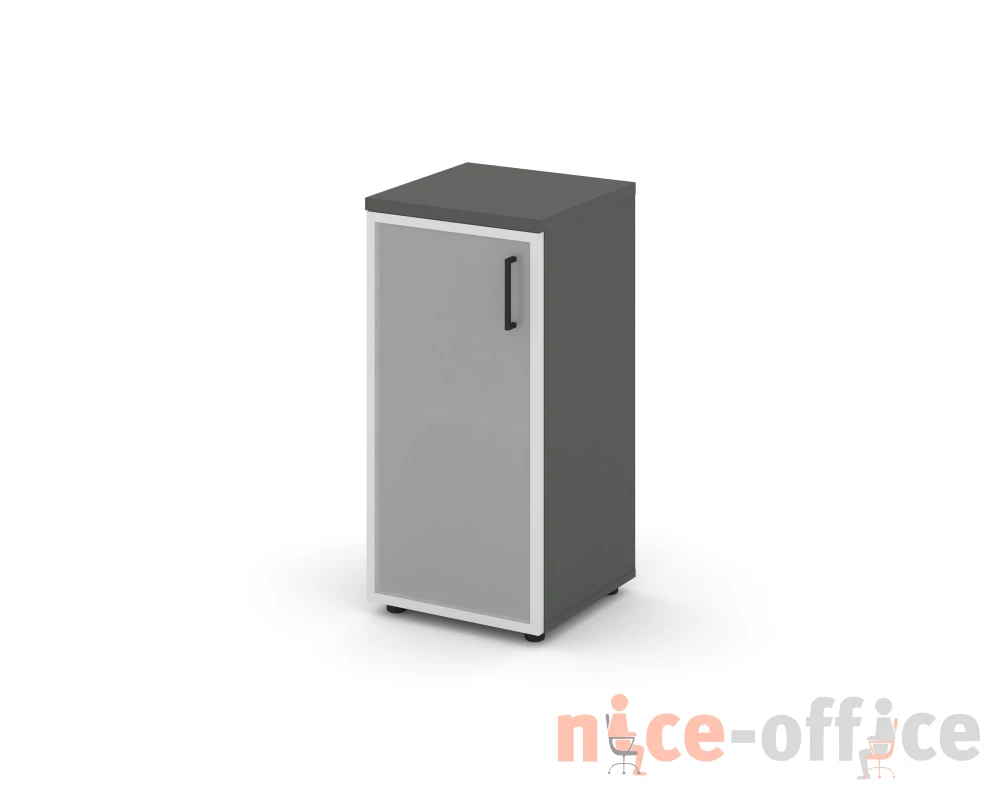 Шкаф низкий узкий левый мат. стекло 400x400x833 Стайл Проджект / Style Project