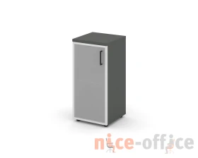 Шкаф низкий узкий левый мат. стекло 400x400x833 Стайл Проджект / Style Project images
