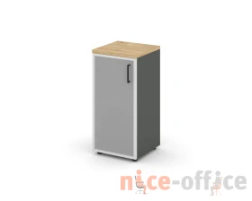 Шкаф низкий узкий левый мат. стекло 400x400x833 Стайл Проджект / Style Project images