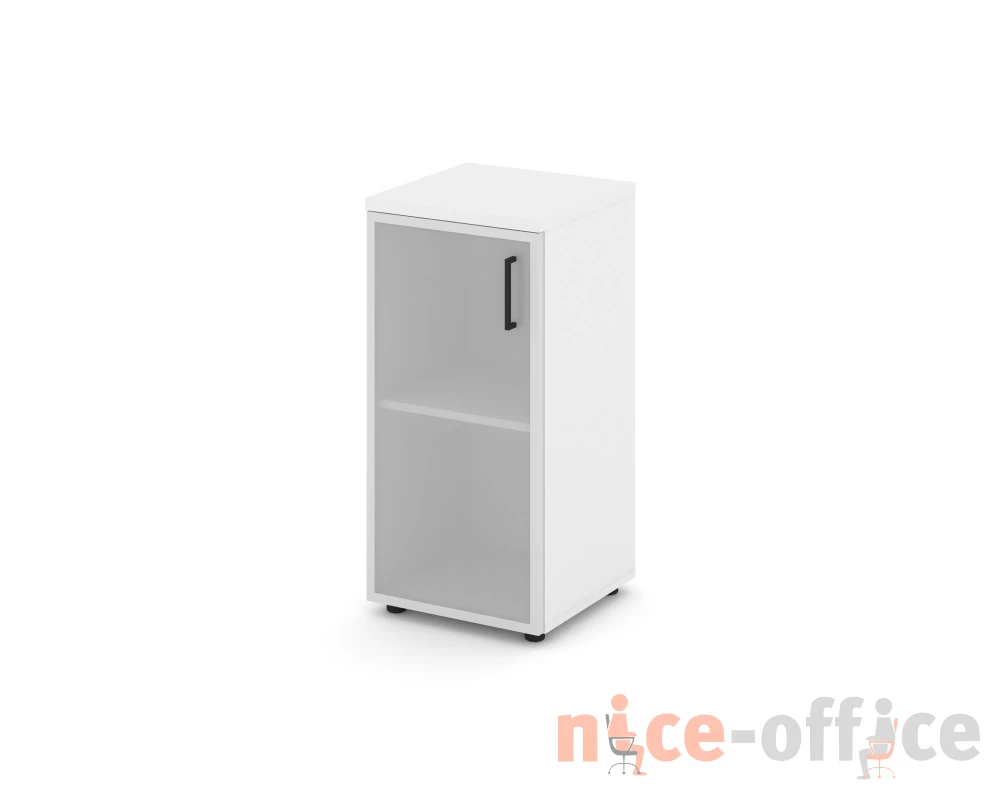 Шкаф низкий узкий левый мат. стекло 400x400x833 Стайл Проджект / Style Project