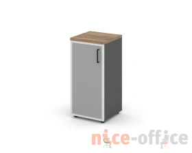 Шкаф низкий узкий левый мат. стекло 400x400x833 зад. стенка HDF Стайл Проджект / Style Project images