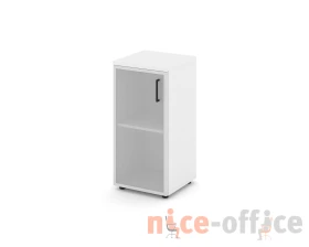 Шкаф низкий узкий левый мат. стекло 400x400x833 зад. стенка HDF Стайл Проджект / Style Project images