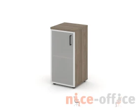 Шкаф низкий узкий левый мат. стекло 400x400x833 зад. стенка HDF Стайл Проджект / Style Project images