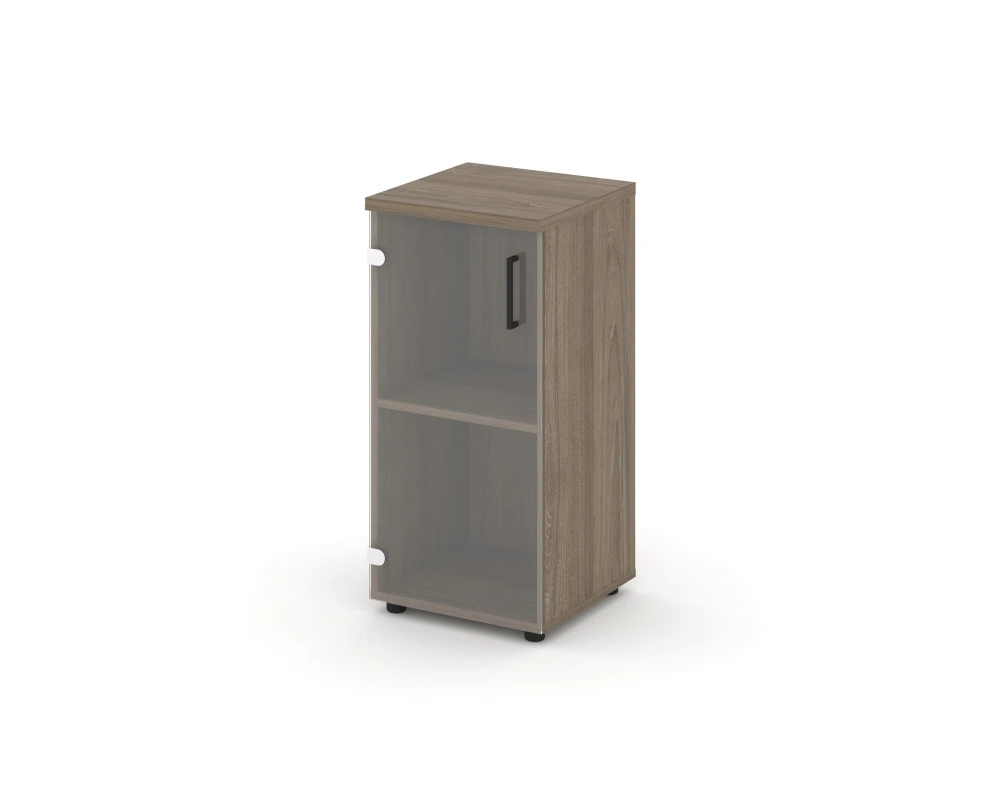 Шкаф низкий узкий левый прозр. стекло 400x400x833 Стайл Проджект / Style Project