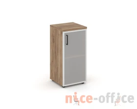 Шкаф низкий узкий правый мат. стекло 400x400x833 Стайл Проджект / Style Project images