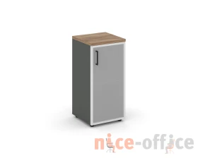 Шкаф низкий узкий правый мат. стекло 400x400x833 Стайл Проджект / Style Project images