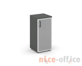 Шкаф низкий узкий правый мат. стекло 400x400x833 зад. стенка HDF Стайл Проджект / Style Project images