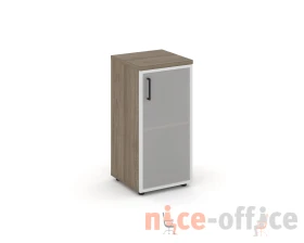 Шкаф низкий узкий правый мат. стекло 400x400x833 зад. стенка HDF Стайл Проджект / Style Project images