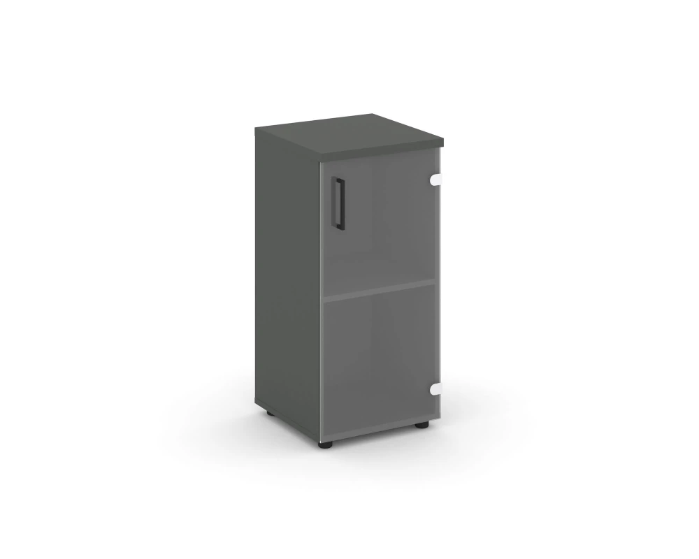 Шкаф низкий узкий правый прозр. стекло 400x400x833 Стайл Проджект / Style Project