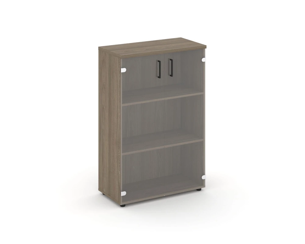 Шкаф средний широкий прозр. стекло 796x400x1203 Стайл Проджект / Style Project