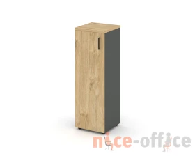 Шкаф средний узкий левый закрытый 400x400x1203 Стайл Проджект / Style Project images