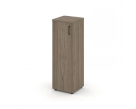 Шкаф средний узкий левый закрытый 400x400x1203 зад. стенка HDF Style Project images