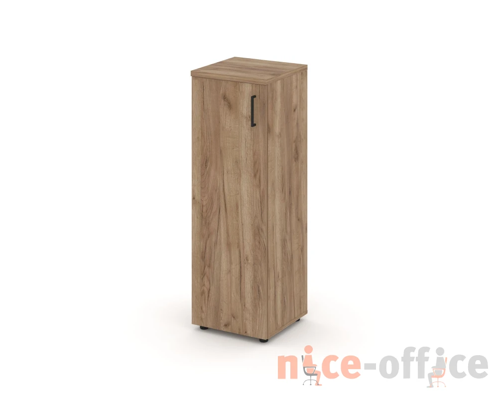 Шкаф средний узкий левый закрытый 400x400x1203 зад. стенка HDF Стайл Проджект / Style Project