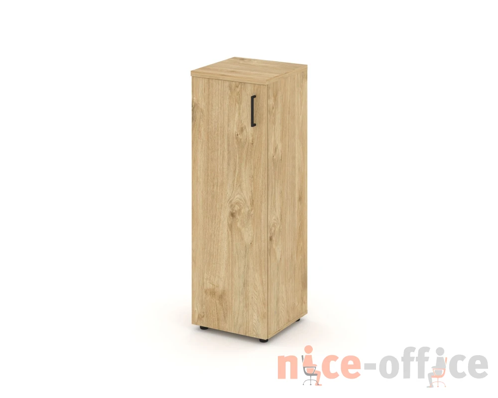 Шкаф средний узкий левый закрытый 400x400x1203 зад. стенка HDF Стайл Проджект / Style Project