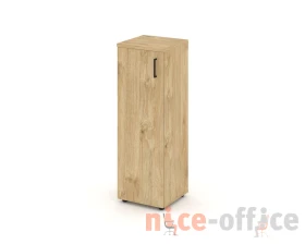 Шкаф средний узкий левый закрытый 400x400x1203 зад. стенка HDF Стайл Проджект / Style Project images