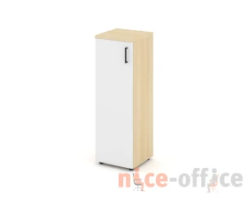 Шкаф средний узкий левый закрытый 400x400x1203 зад. стенка HDF Стайл Проджект / Style Project images