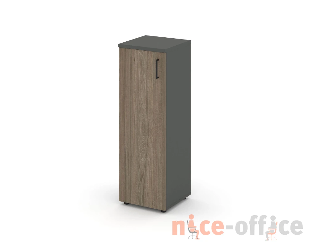 Шкаф средний узкий левый закрытый 400x400x1203 зад. стенка HDF Стайл Проджект / Style Project