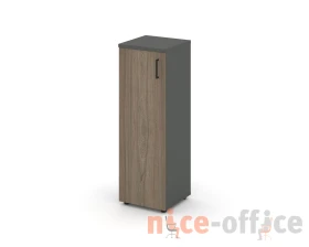 Шкаф средний узкий левый закрытый 400x400x1203 зад. стенка HDF Стайл Проджект / Style Project images