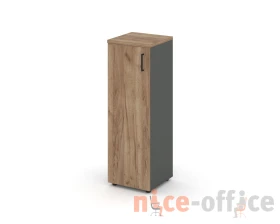 Шкаф средний узкий левый закрытый 400x400x1203 зад. стенка HDF Стайл Проджект / Style Project images