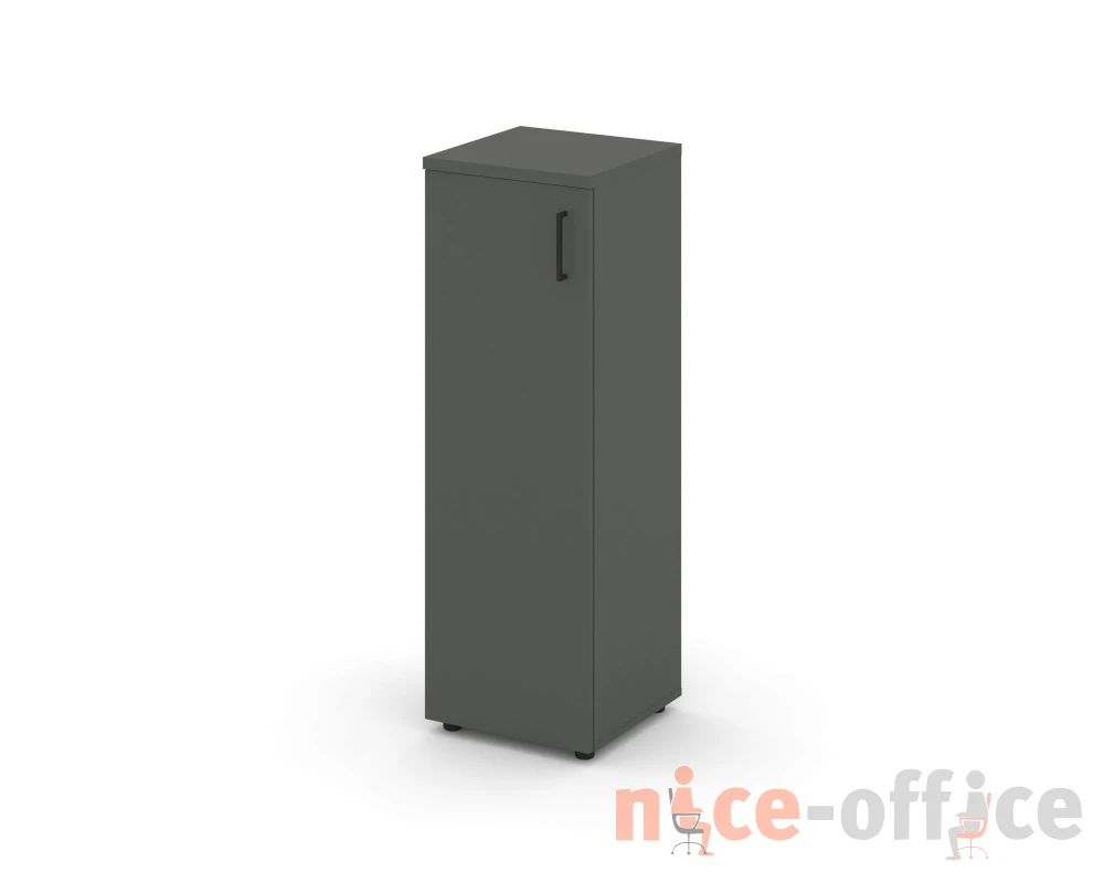 Шкаф средний узкий левый закрытый 400x400x1203 зад. стенка HDF Стайл Проджект / Style Project
