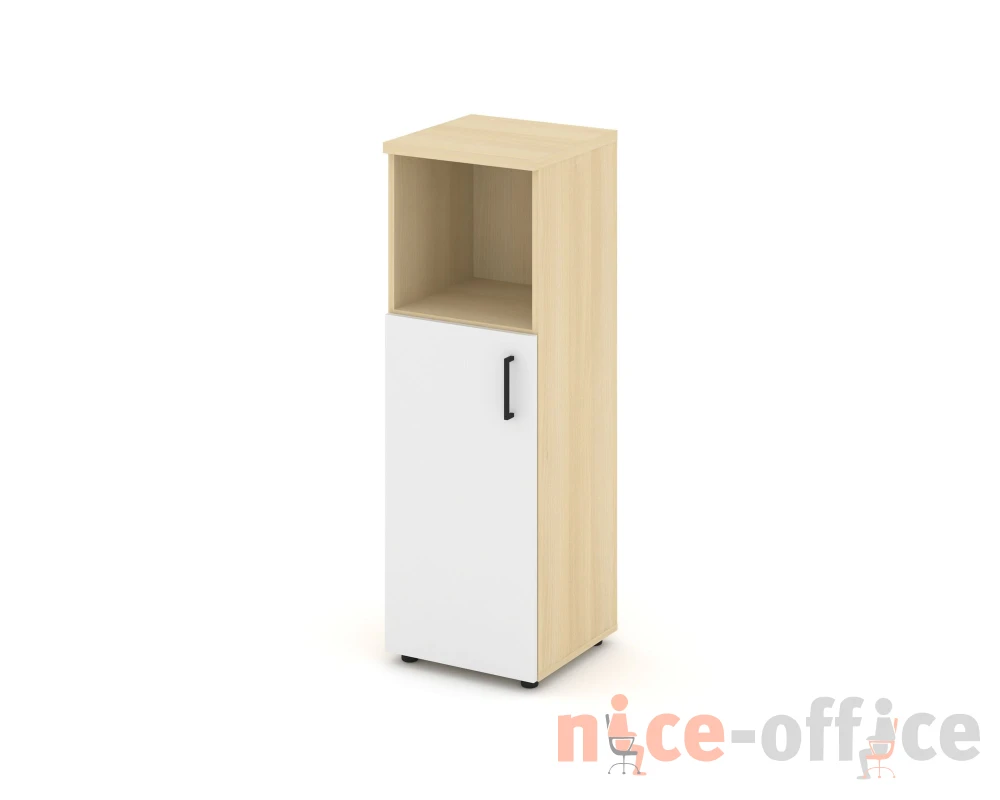 Шкаф средний узкий левый закрытый с нишей 400x400x1203 Стайл Проджект / Style Project