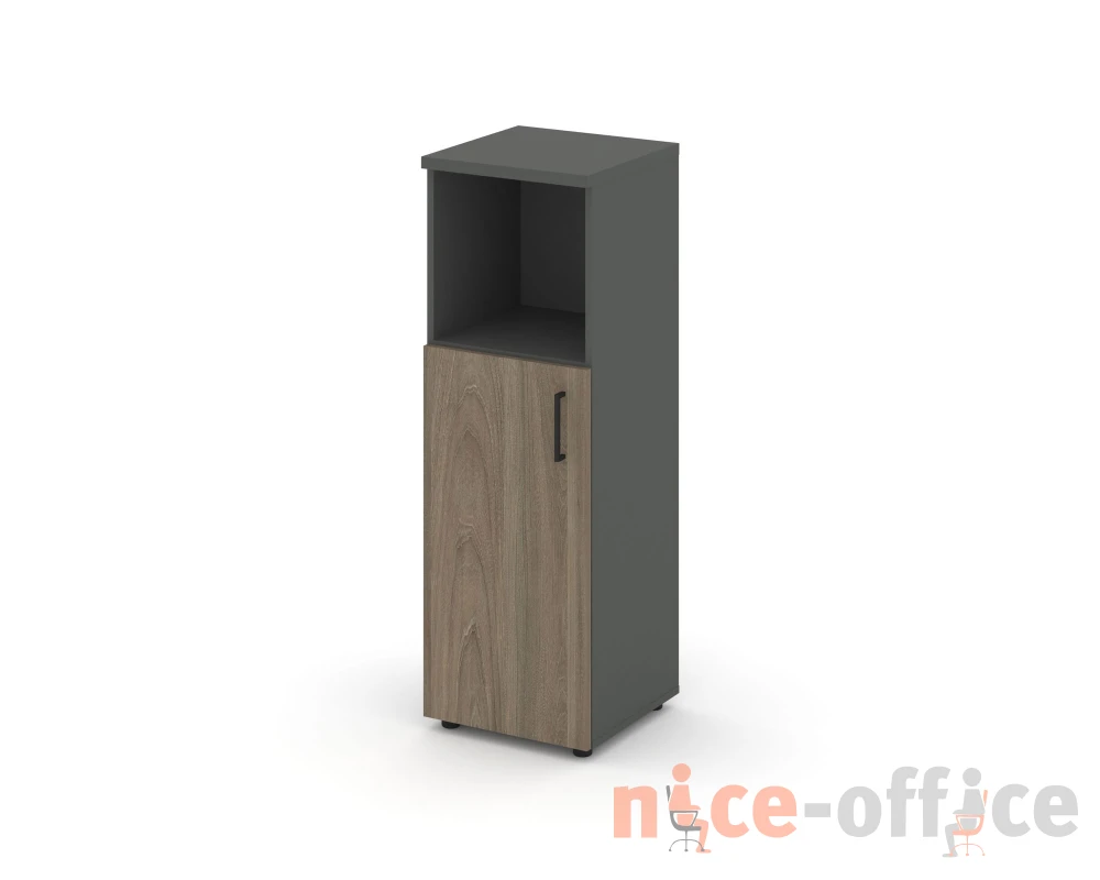 Шкаф средний узкий левый закрытый с нишей 400x400x1203 Стайл Проджект / Style Project