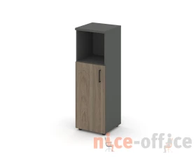 Шкаф средний узкий левый закрытый с нишей 400x400x1203 Стайл Проджект / Style Project images