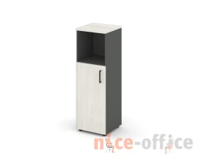 Шкаф средний узкий левый закрытый с нишей 400x400x1203 Стайл Проджект / Style Project images