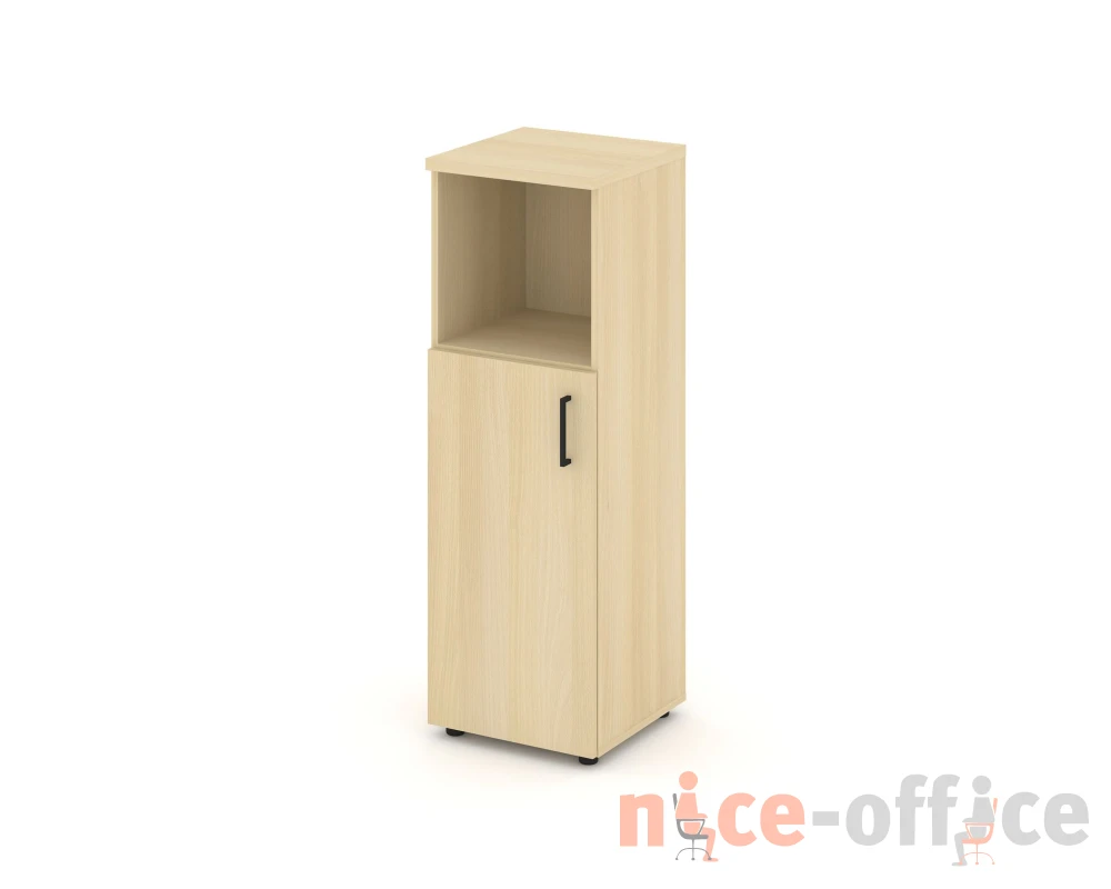 Шкаф средний узкий левый закрытый с нишей 400x400x1203 зад. стенка HDF Стайл Проджект / Style Project