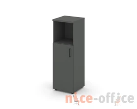 Шкаф средний узкий левый закрытый с нишей 400x400x1203 зад. стенка HDF Стайл Проджект / Style Project images