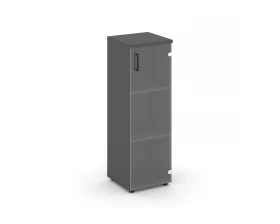 Шкаф средний узкий правый прозр. стекло 400x400x1203 зад. стенка HDF Style Project images