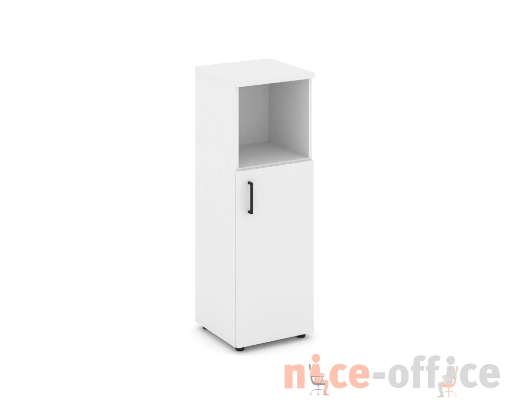 Шкаф средний узкий правый закрытый с нишей 400x400x1203 Стайл Проджект / Style Project