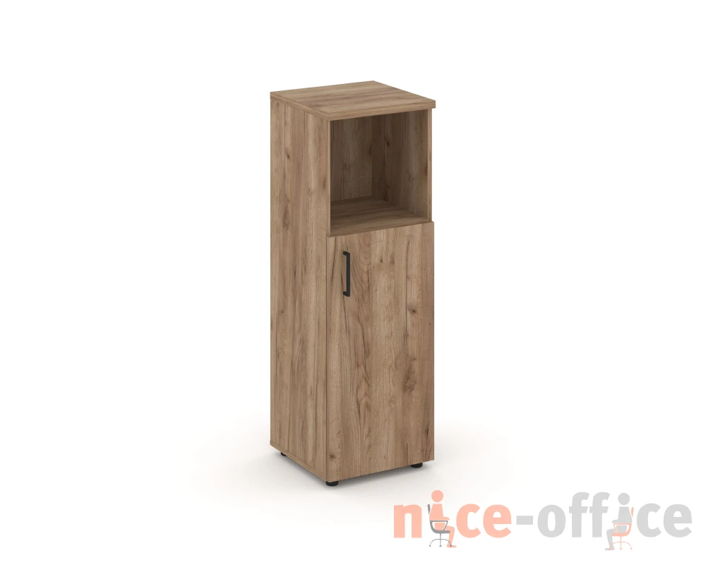 Шкаф средний узкий правый закрытый с нишей 400x400x1203 Стайл Проджект / Style Project