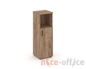 Шкаф средний узкий правый закрытый с нишей 400x400x1203 Стайл Проджект / Style Project images